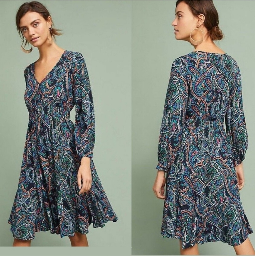 Maeve Multicolor Paisley Dress